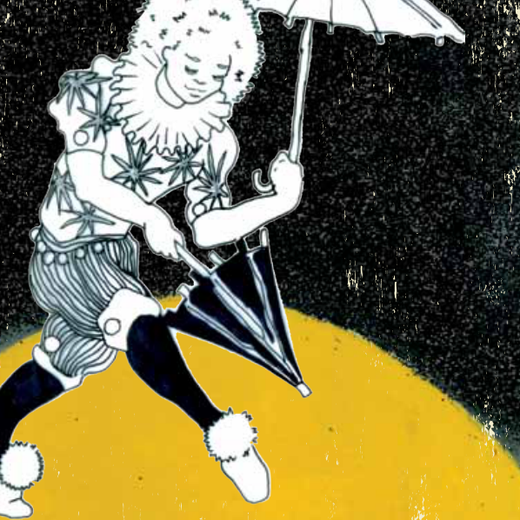 il clown con l'ombrellino